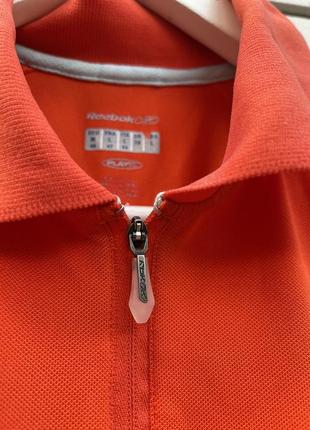 Оранжевая футболка поло  reebok большого размера батал  оригинал2 фото