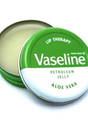 Бальзам для губ з алое vaseline aloe 20 г2 фото