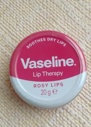 Бальзам для губ "роза" vaseline lip therapy rose 20 g