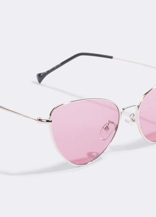 Сонцезахисні окуляри «котяче око» в металевій оправі від na-kd accessories7 фото