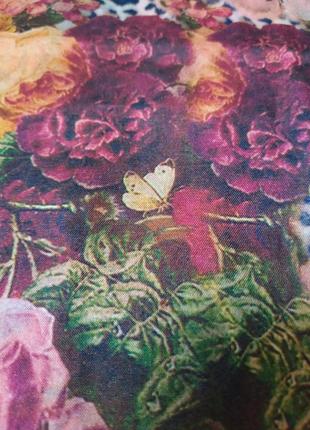 Шелковый двусторонний шарф палантин платок шаль яркий 100 % атласный шелк англия новый7 фото