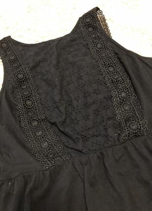 Плаття чорне котонове, розмір л/хл3 фото