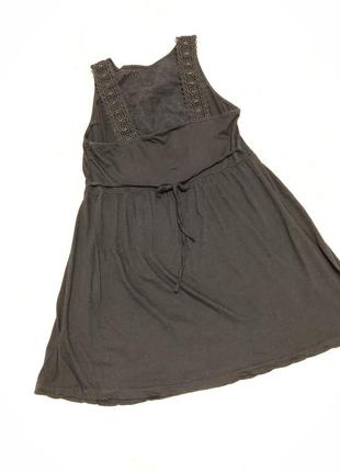 Плаття чорне котонове, розмір л/хл2 фото