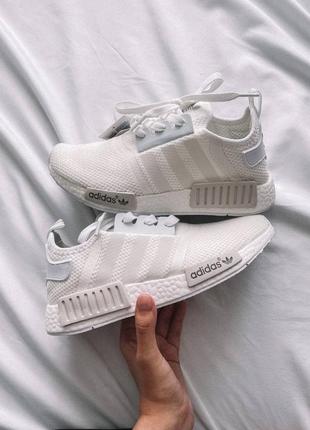 Adidas nmd white жіночі кросівки адідас білого кольору (36-40)