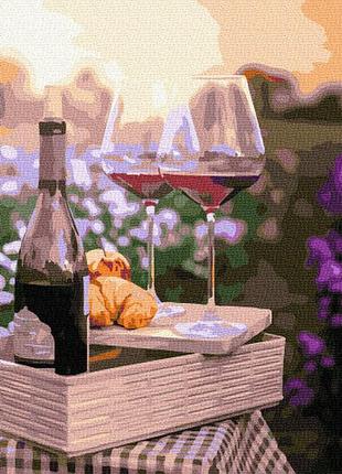 Картина за номерами вино в кольорах 6