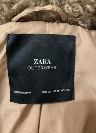 Короткая шуба, полушубок из искусственного меха под ламу zara outwear4 фото