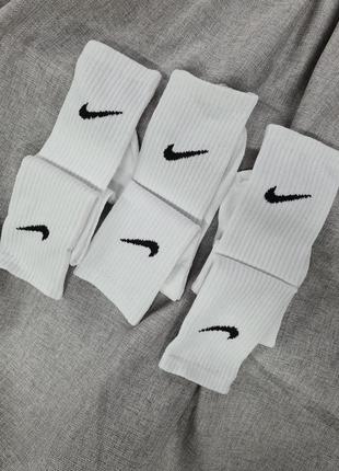 Носки nike , высокие белые носки найк от 36р до 44рр , белые носки3 фото