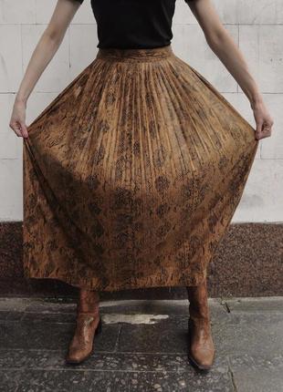 Спідниця. плиссированная юбка zara в змеиный принт7 фото