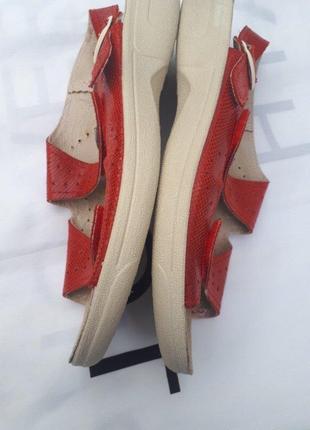Удобные женские босоножки\сандалии из кожи\пантолетты красные\silvia vota\ортопедические4 фото