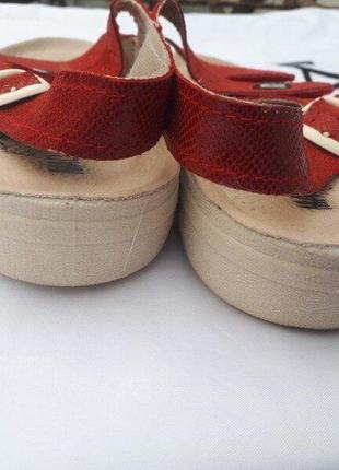 Удобные женские босоножки\сандалии из кожи\пантолетты красные\silvia vota\ортопедические6 фото