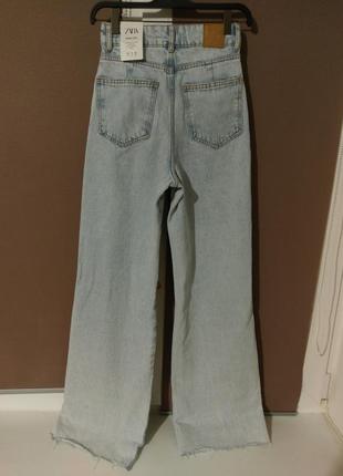 Джинси zara із широкими штанинами. модель z19754 фото