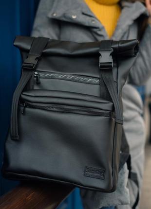 Жіночий рюкзак рол sambag rolltop zard — чорний8 фото