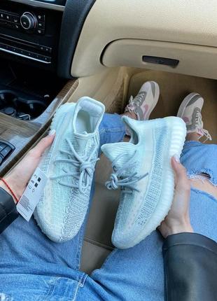 Adidas yeezy boost 350 v2 cloud white lux, кроссовки адидас изи буст 350