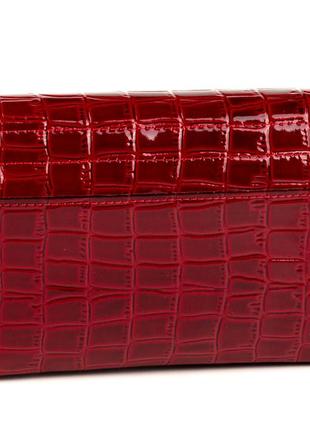 Женский клатч кошелек karya 1121-08 кожаный красный2 фото