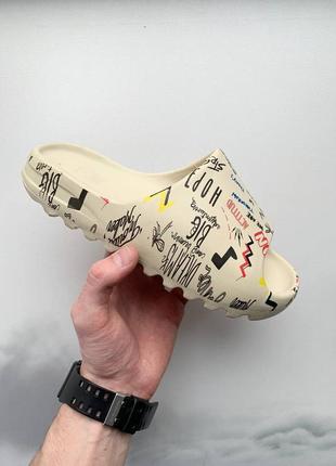 Тапки тапочки adidas yeezy slide custom шлепки8 фото