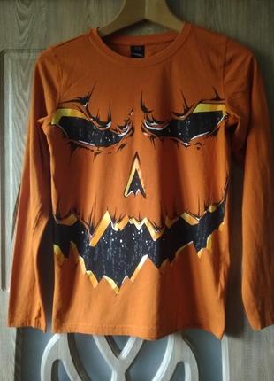 Футболка длинньій рукав(лонгслив) halloween, хелловін,тьіква