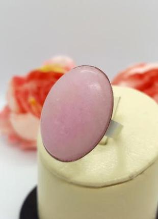 🌸💍 кільце безрозмірне натуральний камінь рожевий кварц5 фото