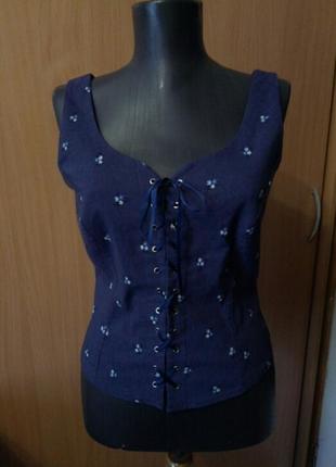 Майка шнурівка спереду