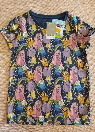 Футболка  для девочки adventure time от next, 7 лет(122 см)