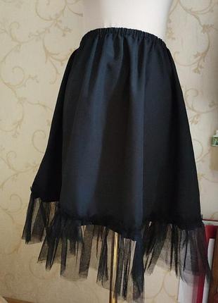 Юбка чёрная подъюбник фатин