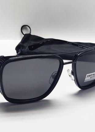Стильні окуляри чорні поляризаційні9 фото