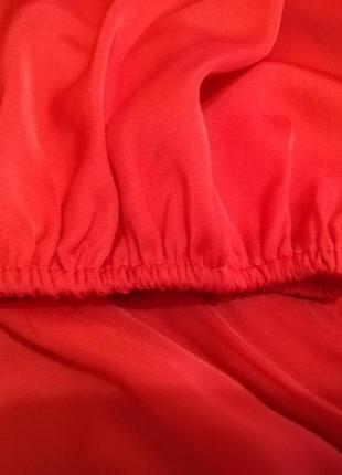 Сукня сарафан червона довга сукня жіноча випускне літо легкий шифон сарафан туніка червоне яскраве легке широкий довгий рукав h&m6 фото