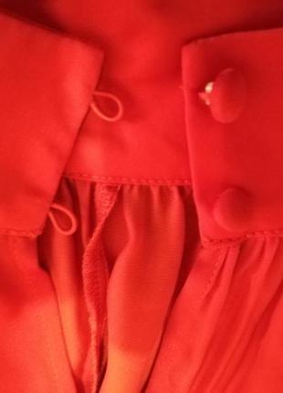 Сукня сарафан червона довга сукня жіноча випускне літо легкий шифон сарафан туніка червоне яскраве легке широкий довгий рукав h&m4 фото