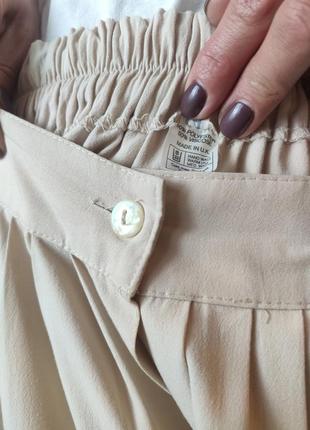 Юбка светло бежевая миди а-силуэт винтажная с пуговицами трапециевидная от mango10 фото