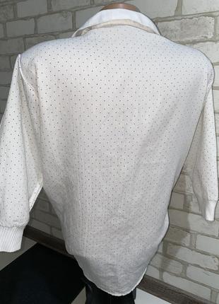 Женская блуза рубашка в мелкий горох2 фото