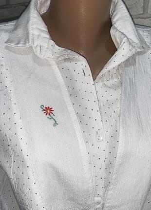 Женская блуза рубашка в мелкий горох7 фото