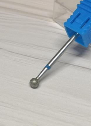 Фреза насадка "куля" 4.0х4.0 мм алмазная синяя фреза насадка шар синяя алмазная probeauty