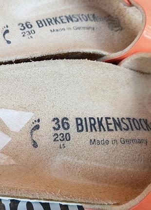 Birkenstock шлепанцы сандалии кожаные пробка made in germany оригинал (36)5 фото