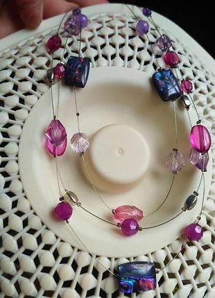 Винтажное колье на струнах m&s