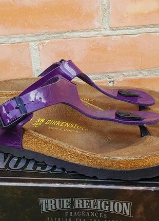 Birkenstock шлепанцы сандалии кожаные пробка made in germany оригинал (38)