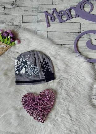 Шапка демі на хлопчика tutu сіра з малюнком