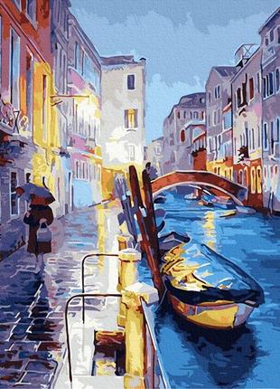 Картина по номерам вечерний канал венеции браш