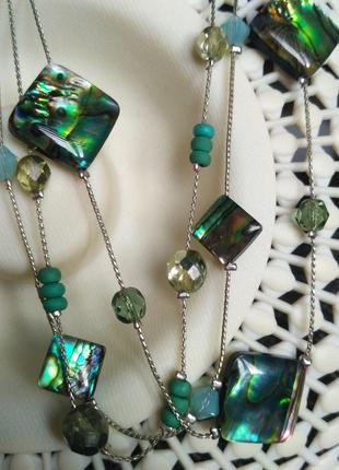 Вінтажне кольє з перламутровими бусинамим&s