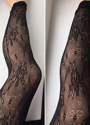 Лосины кружевные колготки calzedonia