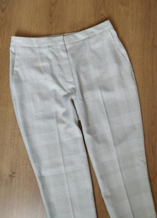 Бежевые брюки, штаны  в клетку  от h&m4 фото