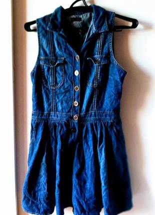 Джинсовое платье рубашка на пуговицах от бренда miss selfridge8 фото
