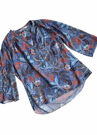 Легкая яркая блуза из вискозы ema blue’s в стиле zara dutti1 фото