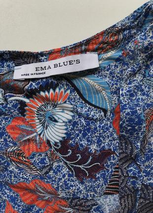 Легкая яркая блуза из вискозы ema blue’s в стиле zara dutti4 фото