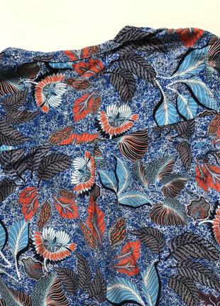 Легкая яркая блуза из вискозы ema blue’s в стиле zara dutti5 фото
