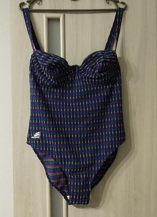 Купальник темно - синій, суцільний