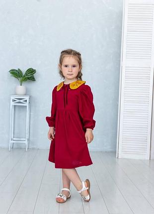 Лляне плаття для дівчинки