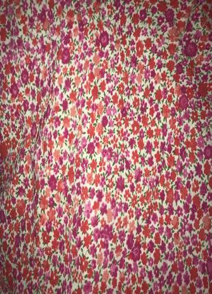 Платье миди макси цветочный принт бельевой вискоза  стиль розовое3 фото