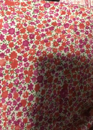 Платье миди макси цветочный принт бельевой вискоза  стиль розовое8 фото