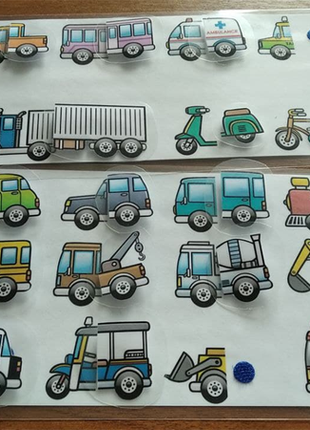 Картинки-половинки транспорт на липучках 2