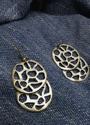 Серьги висюлки турецкий мельхиор