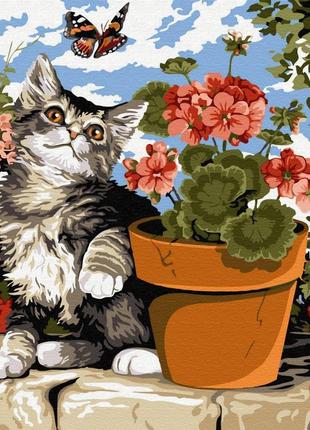 Картина за номерами ледачий котик браш